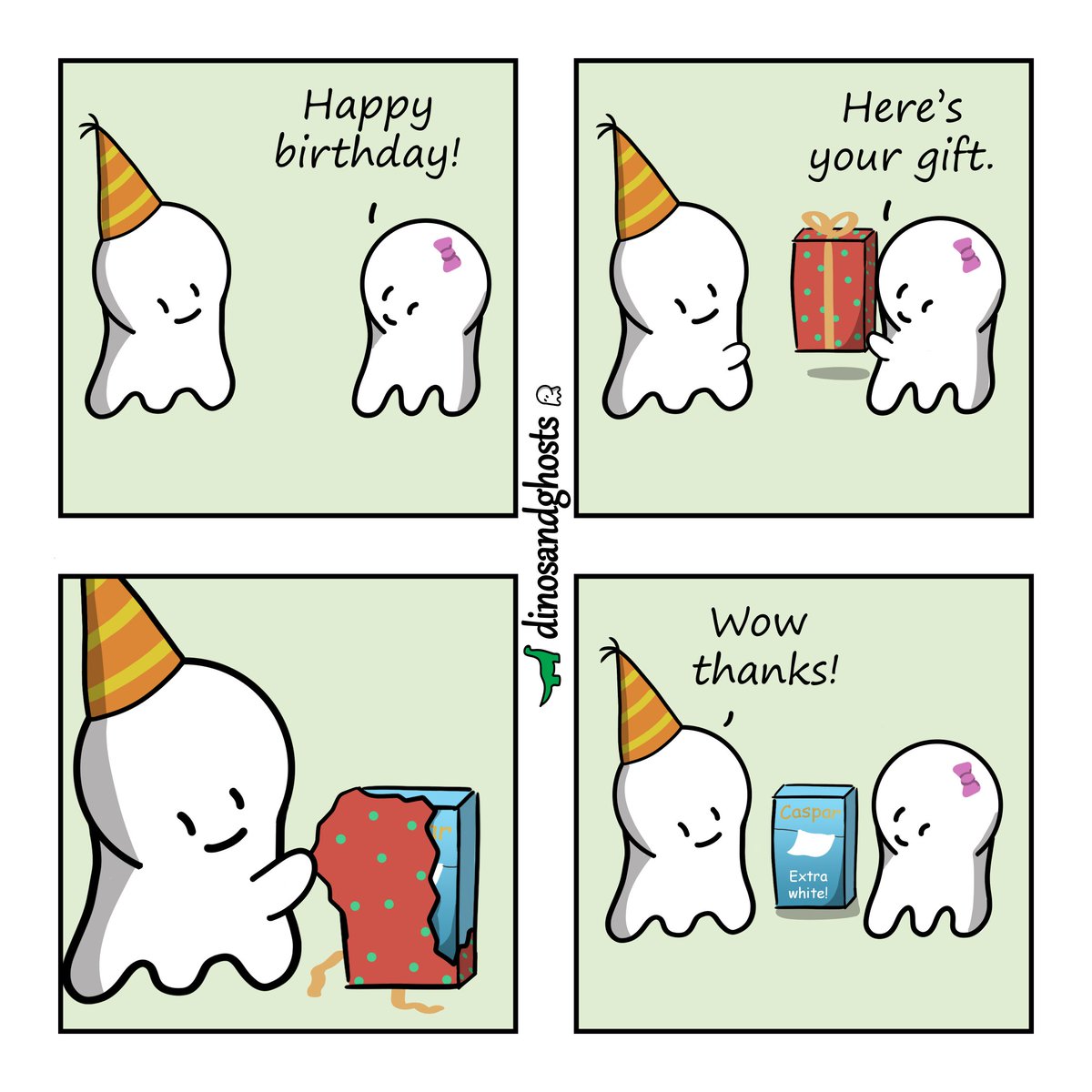 dinosandghosts's tweet photo. It´s my birthday today! 🥳

#spooky #ghost #happybirthday #webcomics #comics https://t.co/qSbZQ5KKYM