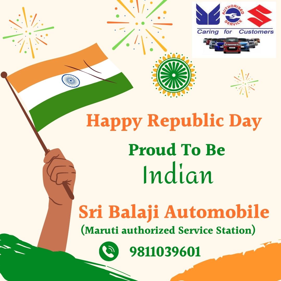 SriBalajiAuto's tweet photo. HAPPY REPUBLIC DAY! 
Team Sri Balaji Automobile
Maruti Authorized Service Station
Rohini, Delhi- 110085
@SriBalajiAuto
#republicdayIndia #republic #India #constitution #Indiaflag #love #republicday #freedom #indian #democracy #happyrepublicday #history #republican #bhfyp https://t.co/r27pDslXVS