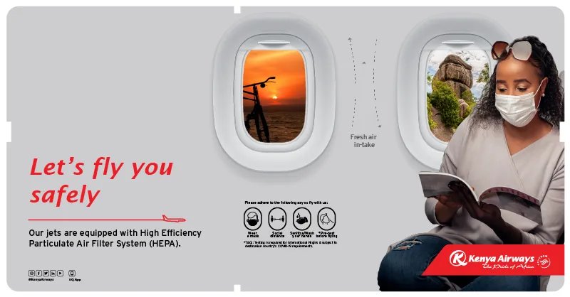 We fly you safely to your destination with our High Efficiency Particulate Air Filter System jets which allow:
-High efficiency hospital grade cabin air filters
-Exchange of cabin air every 2-3 minutes
-Vertical movement of air
Visit buff.ly/3hwSn2C to make your booking.