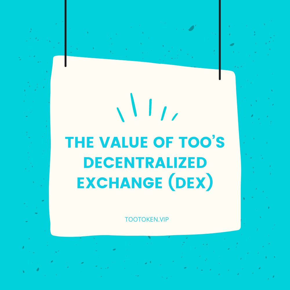 Too_Token's tweet photo. TOOSWAP decentralized exchange (DEX)
Used by Millions and Trusted with Billions.

Please visit the Official English Group for details: 
https://t.co/3Yzpkj2e7Q
#tootoken #crypto $TOO https://t.co/q3zd10H1sF