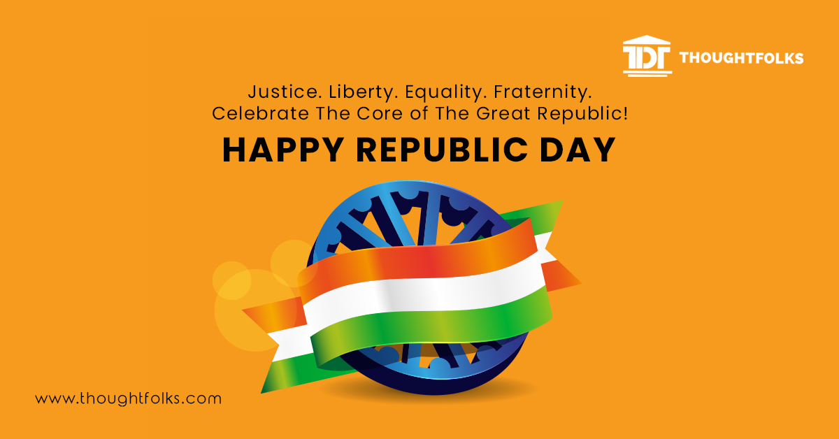 Let us remember the golden heritage of our country and feel proud to be a part of India. Happy Republic Day 2022.
#RepublicDay2022 #RepublicDay #ThoughtFolks