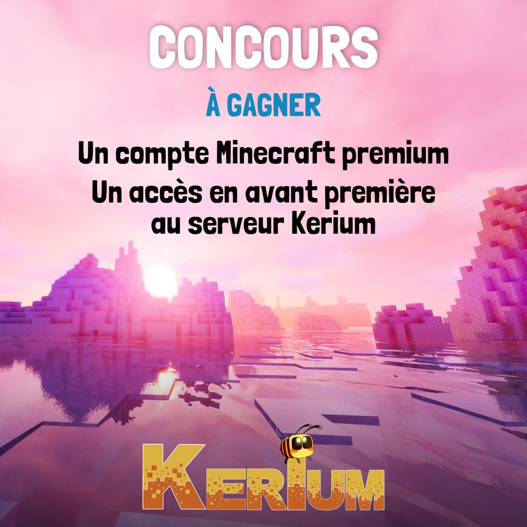 KeriumServer's tweet image. Hey ! 😃
Un nouveau concours est disponible jusqu’au 3 février ! Pour participer, rendez-vous sur l’instagram de Kerium @keriumserveur.

#concours #minecraft