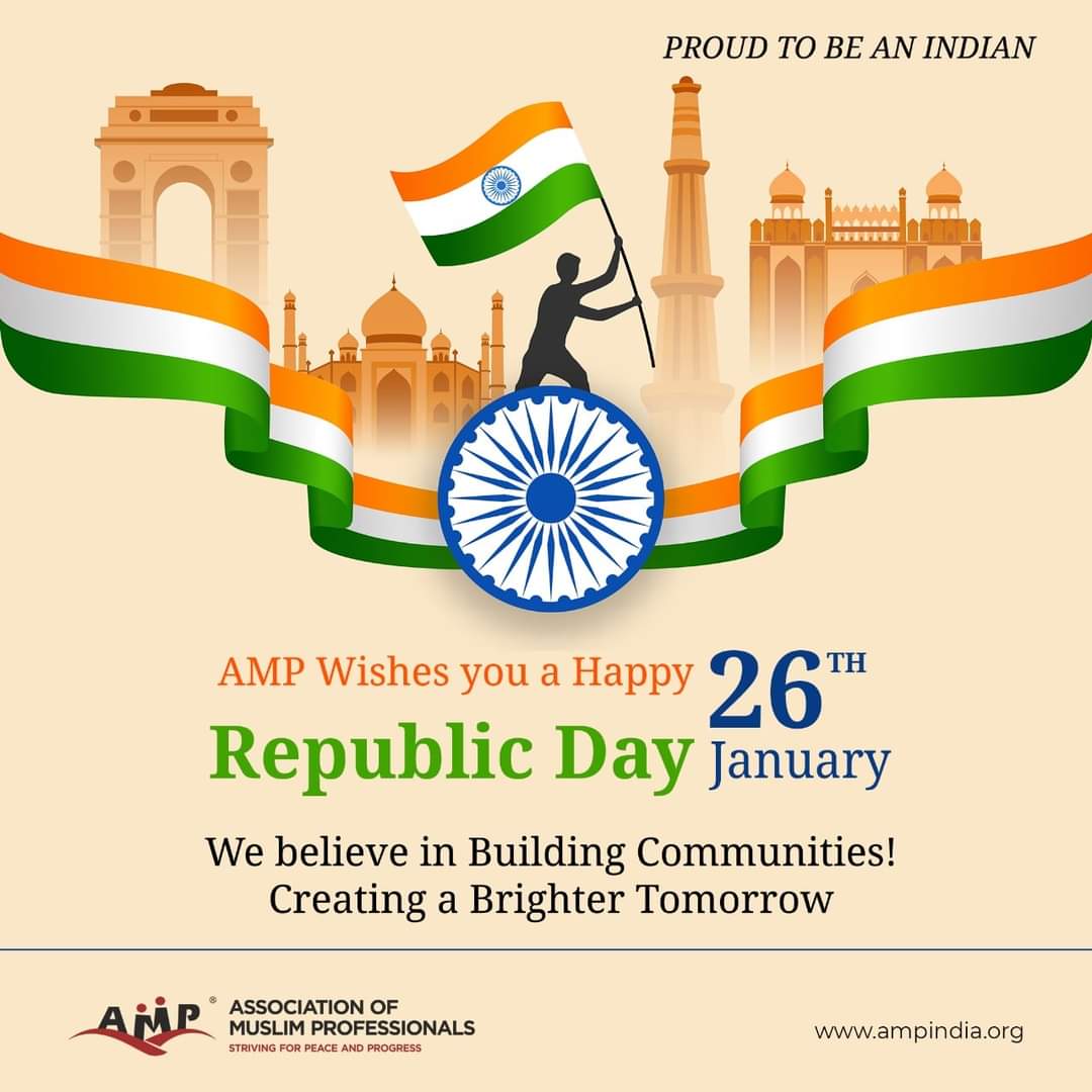 aamiredresy's tweet photo. AMP wishes you a Happy
Republic Day

Every #RepublicDay it's our responsibility to create Empowerment for this Great Nation through Education and Employment. 

@AmpIndia we’re Building communities, Creating a brighter tomorrow.

PROUD TO BE AN INDIAN!!! 

#AMPMissionTransform https://t.co/ukOLlK4FZp