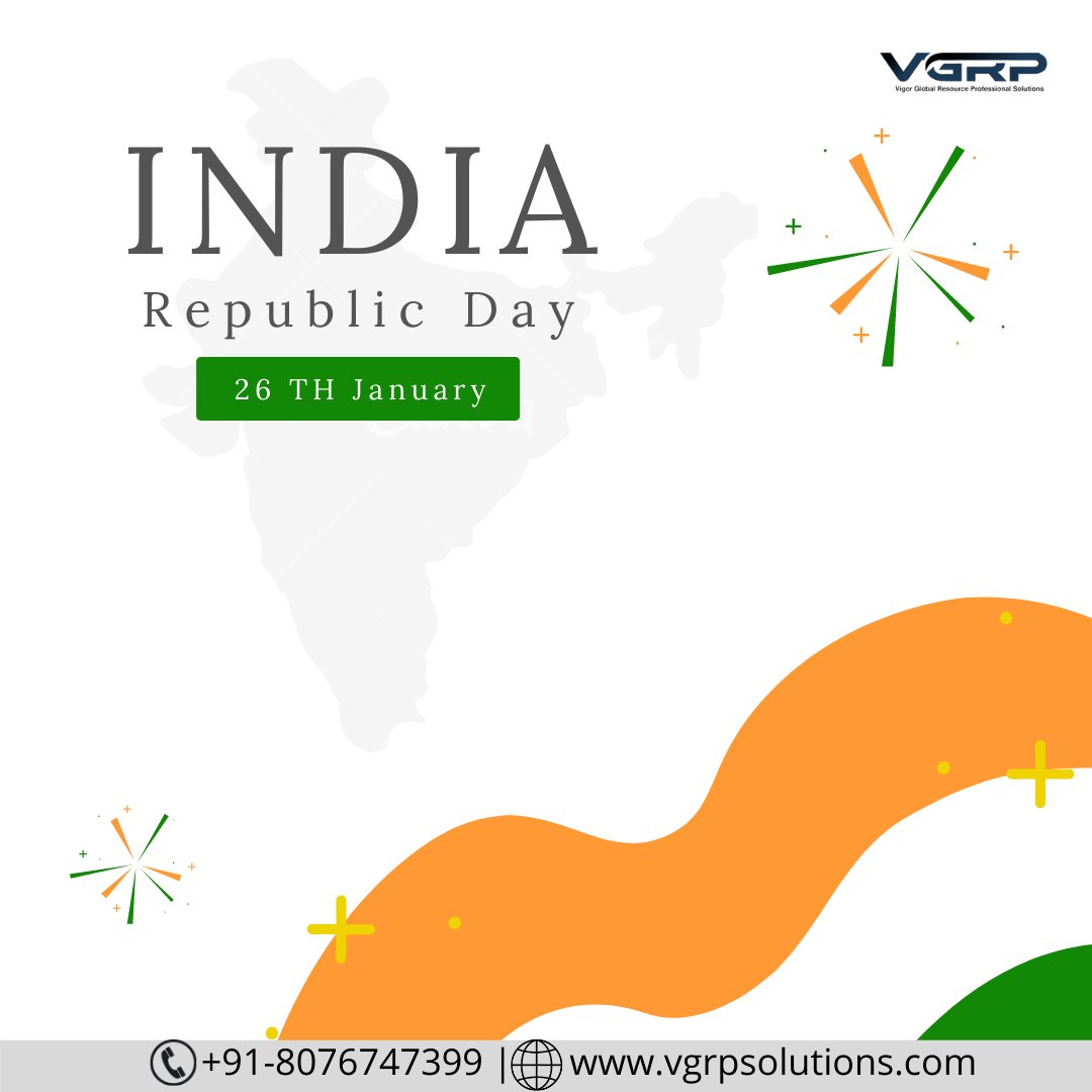 VgrpS's tweet photo. This Republic Day make your business online through our Digital Marketing services and make India a Digital India🇮🇳. Wishing you all "Happy Republic Day" from VGRP Solutions 📞 +91-8076747399 
#republicday🇮🇳 #india #digitalmarketing #socialmedia #DominantInfotech #VGRPSolutions https://t.co/iqrZ7oIzn7
