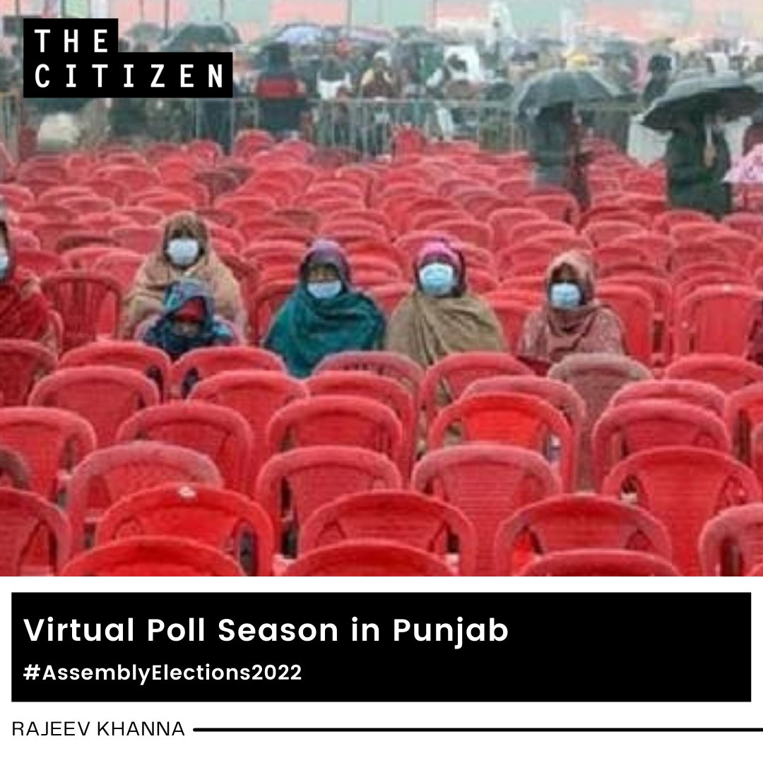 TheCitizen_in's tweet photo. #Pollseason is proving to be an altogether different experience in #Punjab. With the restrictions imposed by @SpokespersonECI, the emphasis on #virtualcampaigning is playing out in a very interesting manner.
@Rajeevsolan writes: https://t.co/Imaw0Glg4f
#AssemblyElections2022 https://t.co/13IEEr1f9z