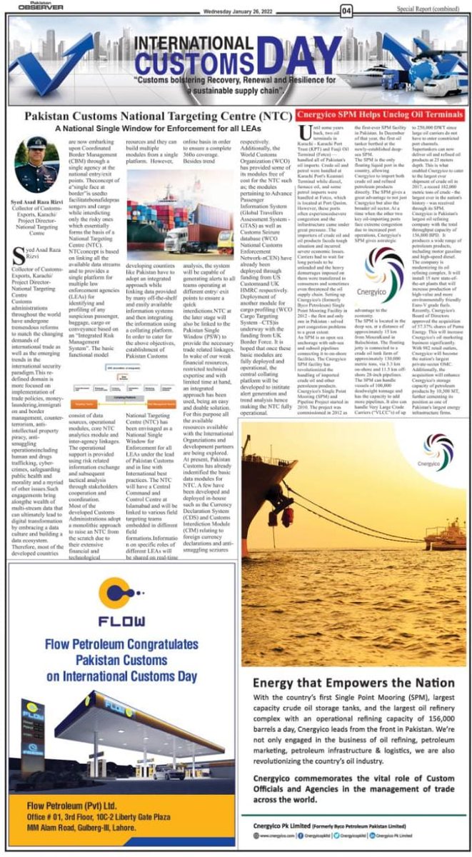 flow_pvt's tweet image. Today at International Custom Day, Flow petroleum recognize the role and effort of custom officials and agencies. Their commendable work supports countries to maintain securities at borders. Kudos to your amazing service 👏

#Internationalcustomday #flowpetroleum #bordersecurity