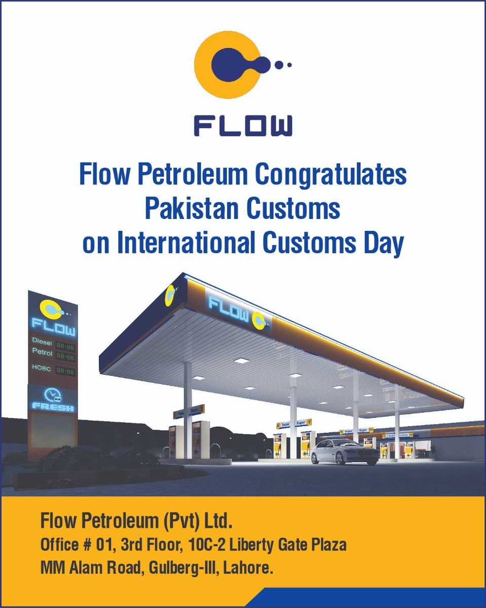 flow_pvt's tweet image. Today at International Custom Day, Flow petroleum recognize the role and effort of custom officials and agencies. Their commendable work supports countries to maintain securities at borders. Kudos to your amazing service 👏

#Internationalcustomday #flowpetroleum #bordersecurity