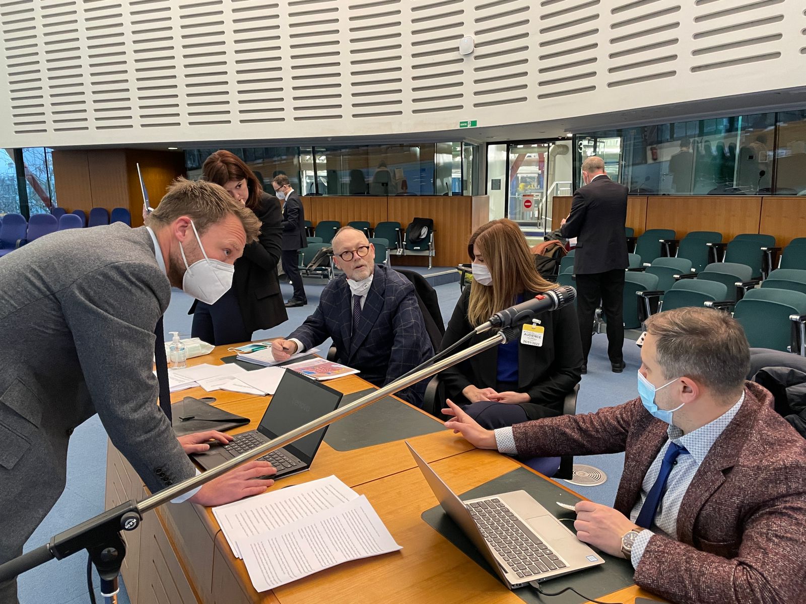 Ukrainian delegation at the European Court of Human Rights in the hearing against Russia. 