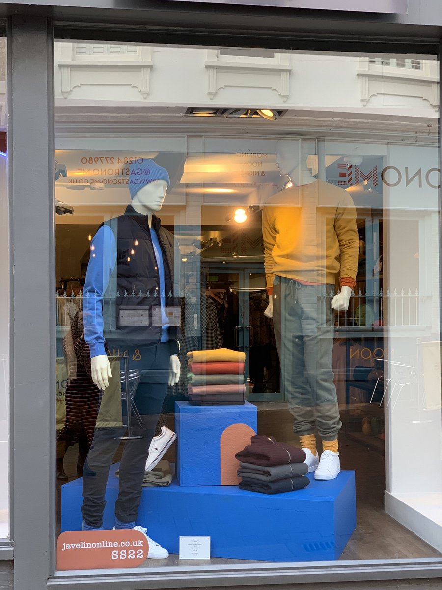 JavelinRetail's tweet photo. Our spring window display is in and it's full of gorgeous new arrivals, from Colorful Standard to a selection of denim, ready for your new season wardrobe! https://t.co/C0fFb2IFJG