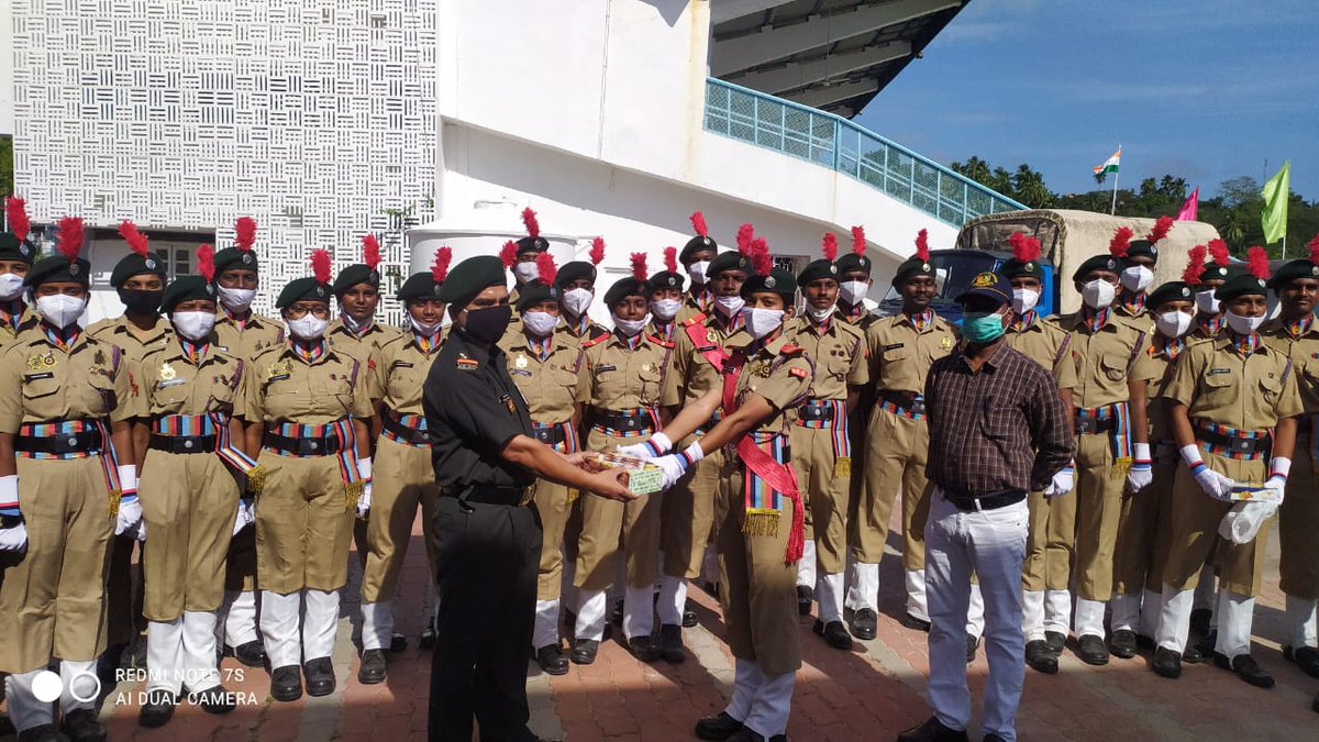 Komal18531007's tweet photo. Republic day commemorates the spirit of independent and individual India. #RepublicDay is Celebrated with parades, distribution of sweets. #73rdRepublicDay 
@NCCDte_TNPAN @pmo @HQ_DG_NCC https://t.co/aDUjvm3EMT
