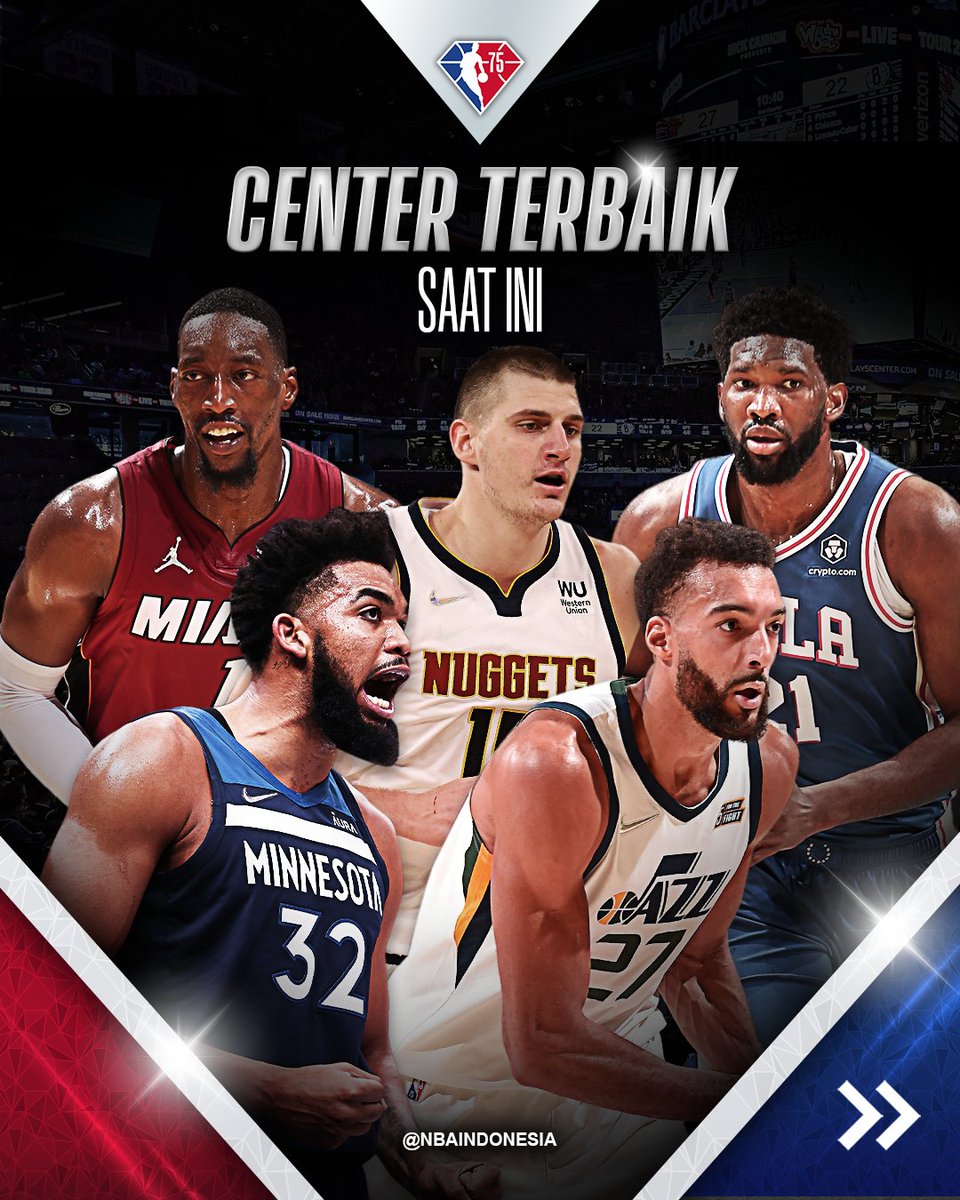NBA_Indonesia's tweet photo. Inilah beberapa Big Man terbaik sejauh ini di musim #NBA75 ! 💪

➖ [A THREAD] ➖ https://t.co/75Spd7mn1F
