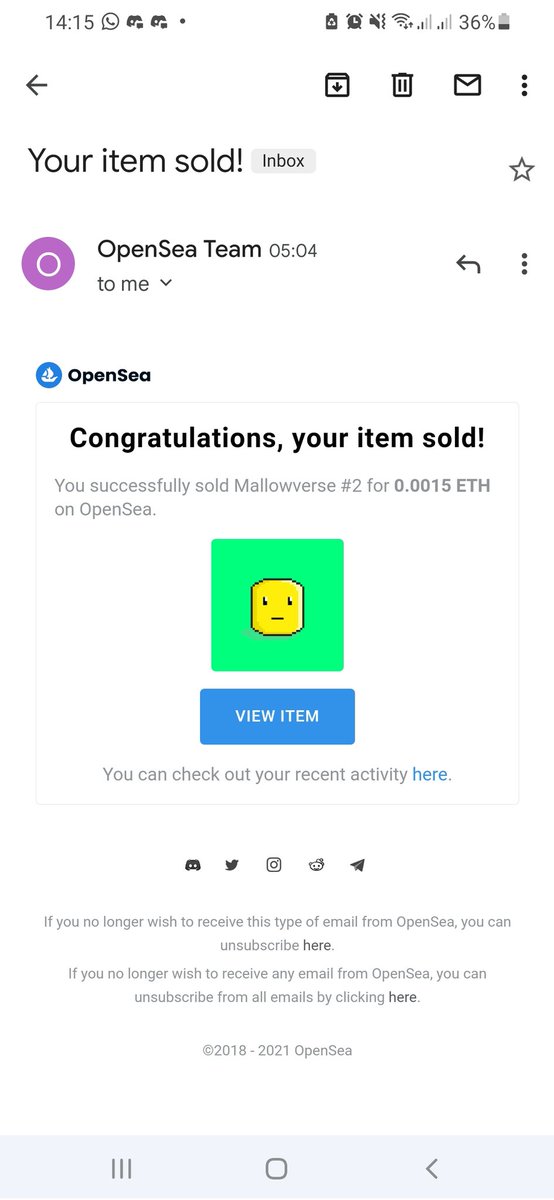 Mallowverse_'s tweet photo. Thanks for he/she who buy it, i really appreciate that

#NFT  #NFTCommunity  #NFTs 
#nftcollector  #NFTCollection  #NFTSold  #NFTcollectibles  #Etherum #PolygonNFT  #Cryptoart https://t.co/JPyv9Z8rHw