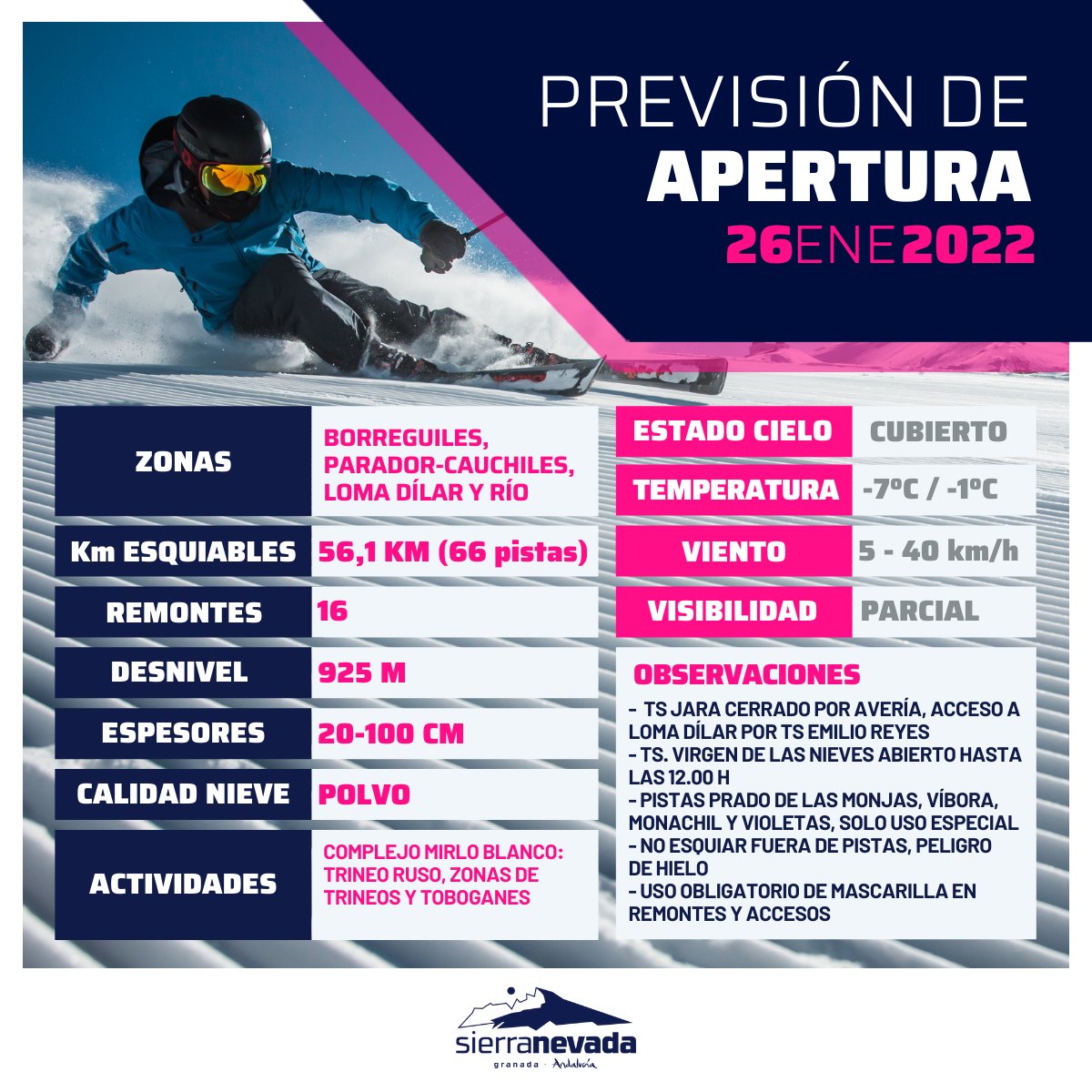 websierranevada's tweet photo. #SierraNevada amanece con una ligera capa de nieve nueva... y 🌨️ en todas las cotas 
ℹ️ Previsión para hoy: https://t.co/xkCgqnf9G5
#ModoNieveActivado https://t.co/4BaKjEwoYa