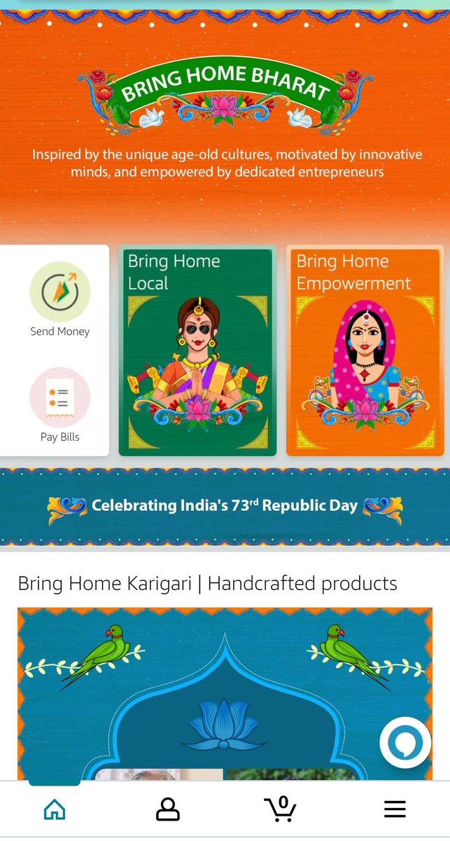 shruthnarayan's tweet photo. Is it that one can't see what one gets home locally or that one gets a black eye getting the local home? @amazonIN 

PS: zoom in and you will see a lady wearing goggles! https://t.co/X4KvzZ4gap