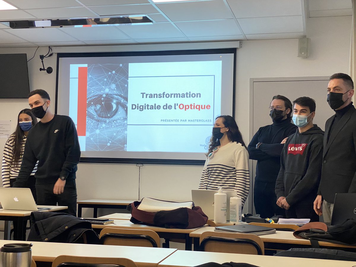 Aujourd’hui c’est l’heure de la #MasterGlass 👓 
Au programme du jour ! La Transformation #Digitale de l’#Optique 👌🏻

#MBADMB #transfonum <a href="/wtaranoff/">Wladimir Taranoff 🧩🔑</a> <a href="/ArnaultChatel/">Arnault Chatel</a>
