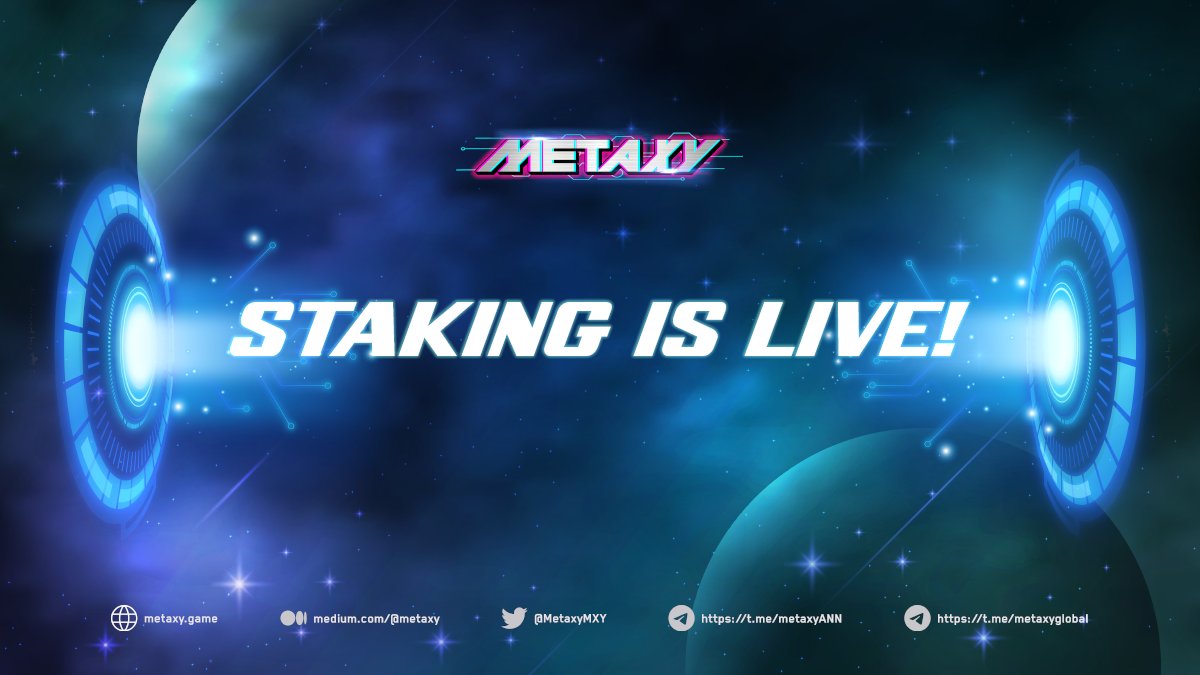 MetaxyMXY's tweet photo. 🔥 METAXY STAKING IS LIVE NOW 🔥
🤩 We are thrilled to announce that our Staking Pools are now available!
👉https://t.co/GUBMZKUqdB
💰 Hurry up and stake $MXY to earn $MXY at the highest APR - UP TO 75% for the first 2 months! 
 https://t.co/Za8NgAO0Hs https://t.co/xklCBHLa5N