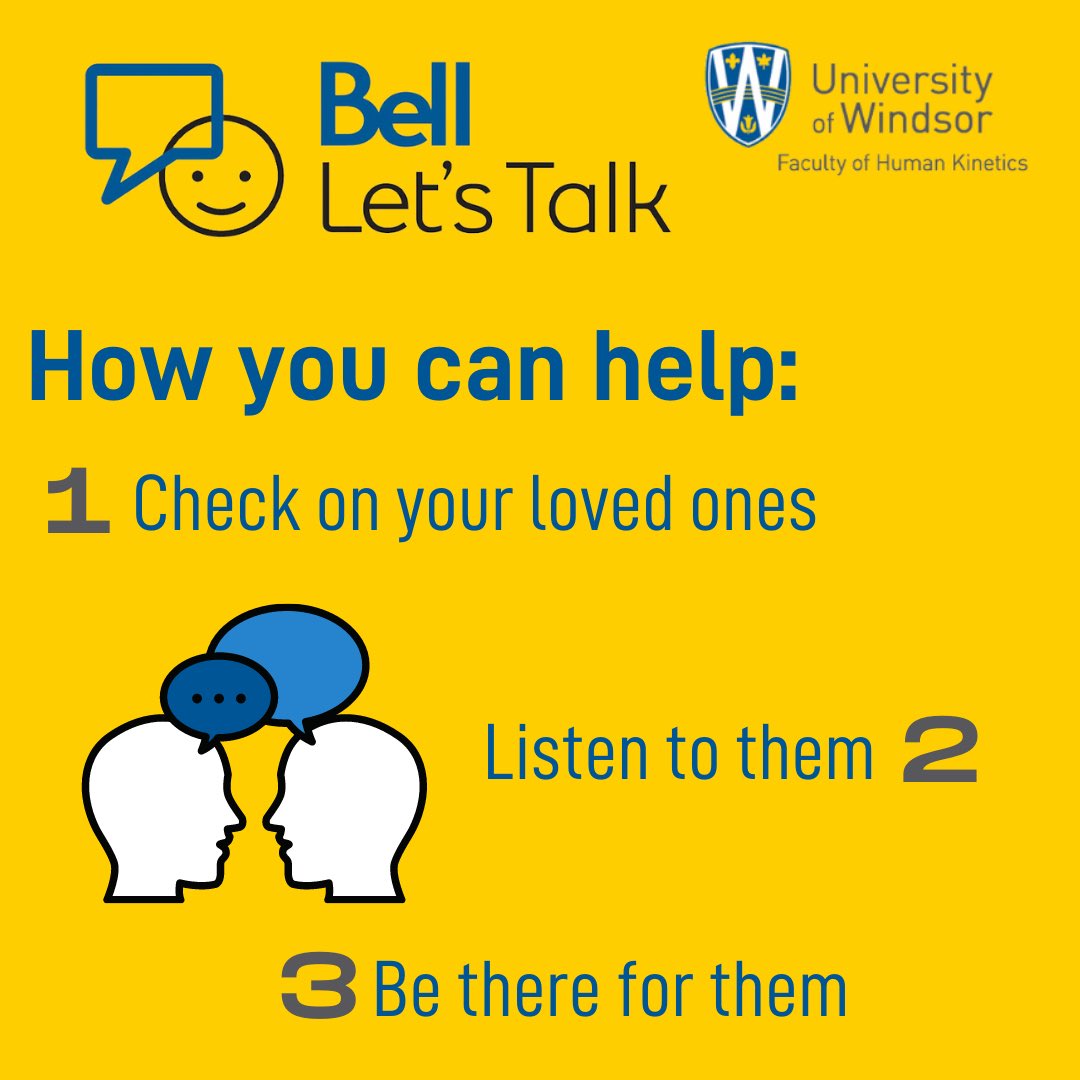 uwinkinesiology's tweet photo. Today is #bellletstalk and day 3 of Lancers Care Week. Remember the conversation doesnโt stop after today, keep reaching out, keep listening, and keep being there for friends and family. ๐๐#hkfam #uwinkin #bellletstalk https://t.co/yEwP268HAA