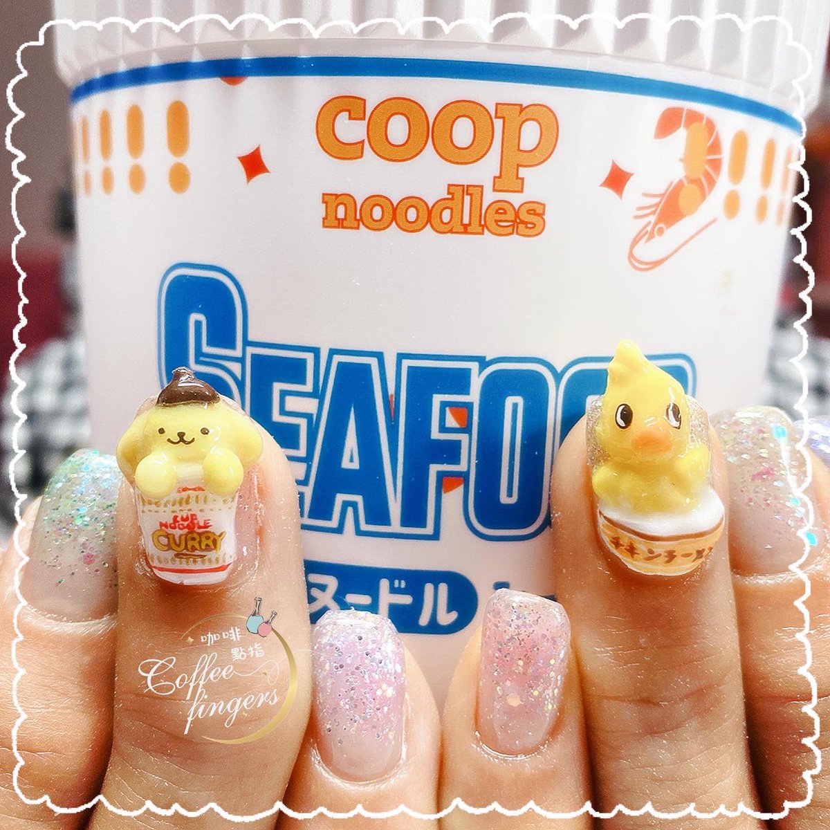 CoffeeYan2011's tweet photo. #合味道 #合味道杯麵 #カップヌードル #cupnoodles 
#hellokitty #吉蒂貓 #布甸狗 #pompompurin #ポムポムプリン #ポムポムプリンネイル 
#日清 #日清食品 #日清雞仔 #チキンラーメン #ひよこちゃん https://t.co/sRpNH7beCR
