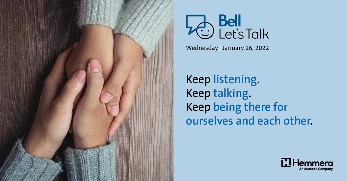 #BellLetsTalk raises awareness and calls for action to move #mentalhealth forward in Canada. Today, we join the conversation to end the stigma. Beyond #BellLetsTalk Day, we continue raising awareness through wellness seminars &amp; Employee Assistance Programs. #SafetyInAllWeDo