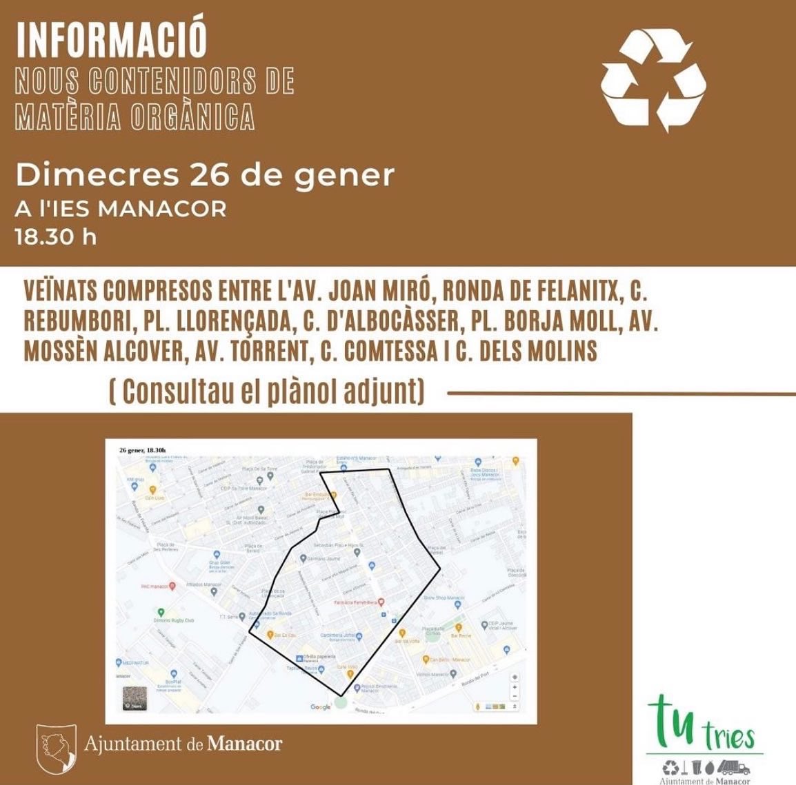 Medi Ambient i Mobilitat Ajuntament de Manacor tweet media