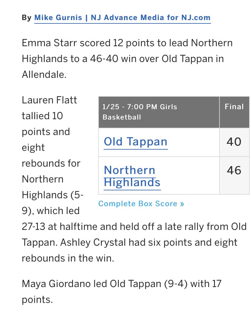 cycleflatt's tweet photo. Way to go NH hoops! Proud of you @laurenflatt13 https://t.co/0MojnmCVAG
