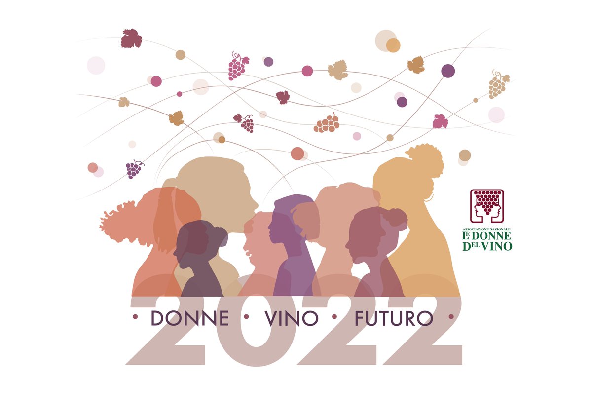 𝐃𝐨𝐧𝐧𝐞 𝐕𝐢𝐧𝐨 𝐞 𝐅𝐮𝐭𝐮𝐫𝐨 è il tema 2022 delle #DonneDelVino. Il logo è realizzato dallo studio Capellino Design & Partners di Asti. #donnevinofuturo