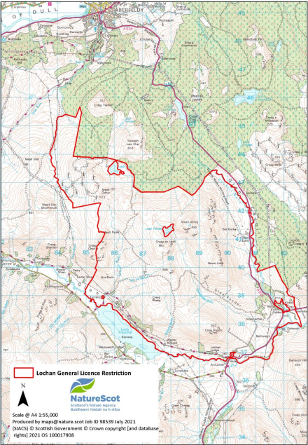 RaptorPersUK's tweet photo. GENERAL LICENCE RESTRICTION imposed on Lochan Estate, a grouse-shooting estate in Strathbraan, Perthshire.
https://t.co/4mzvg2QXQV https://t.co/g4Wt3RVSnv