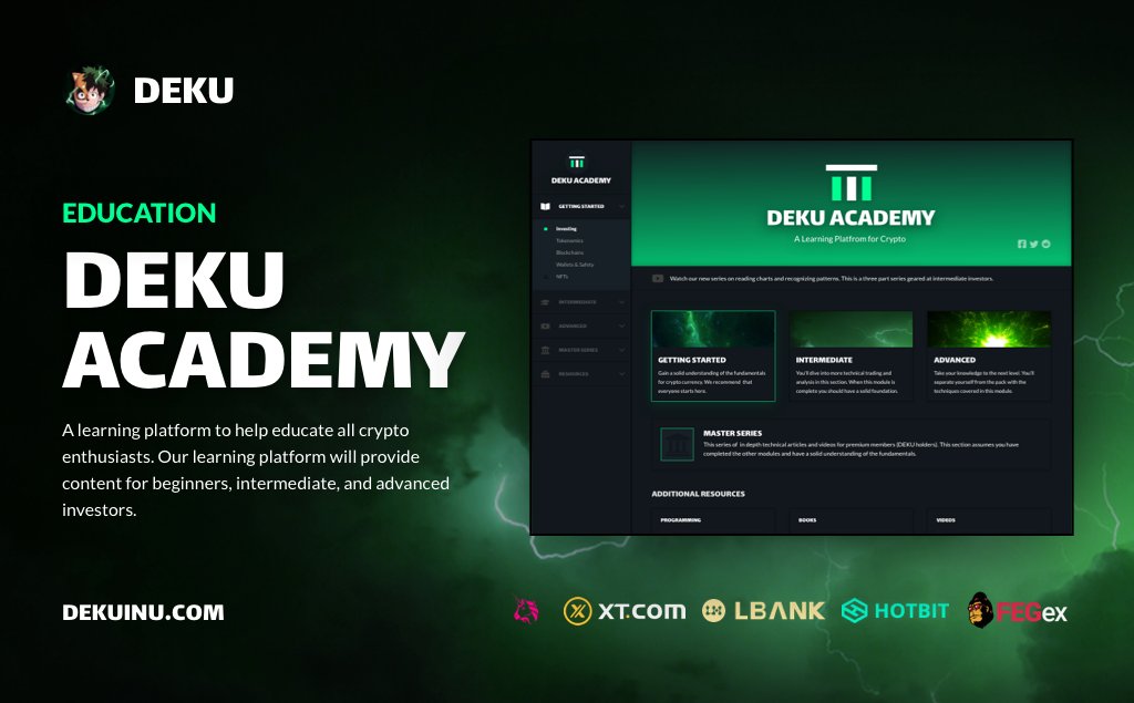 DE4DBEATS's tweet photo. @JakeGagain Do you know 
@DekuInuOfficial ?

We are soon to be listed on SaitaMask!

Coming this year:
•Mechero Nfts (5,555)
•Deku Academy (learning platform)
•Play2Earn Racing Game
•Dekutools
•One Alliance 

+More soon

Buy now or regret it later https://t.co/s7eLcXURQj