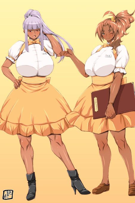 #女の子二人のイラストを貼る見た人もやる 