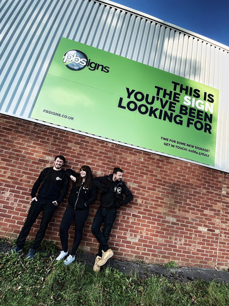 pb_signs's tweet photo. A little signage refresh, beautifully modelled by some of the team! 😊
#TeamPBS https://t.co/I5lbeahmRZ