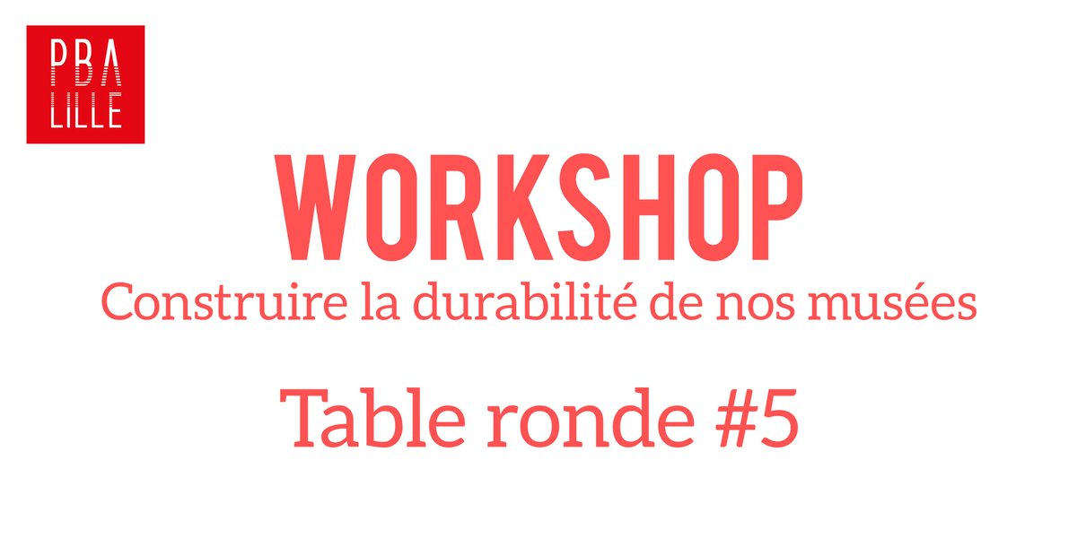 #WorkshopPBALille «Musées et durabilité» ♻️
❗En ligne ou au musée❗
📍Table ronde #5
🕰️ ven 28/01 / 9h30-11h
COMMUNICATION ET MÉCÉNAT
> comment communiquer durablement ?

➡️ Interventions 
@ArtofChange21 / <a href="/PBALille/">PBA Lille</a> / @engiegroup / <a href="/LesAugures/">Les Augures</a> / <a href="/PetitPalais_/">Petit Palais</a> / <a href="/V_and_A/">V&A</a>