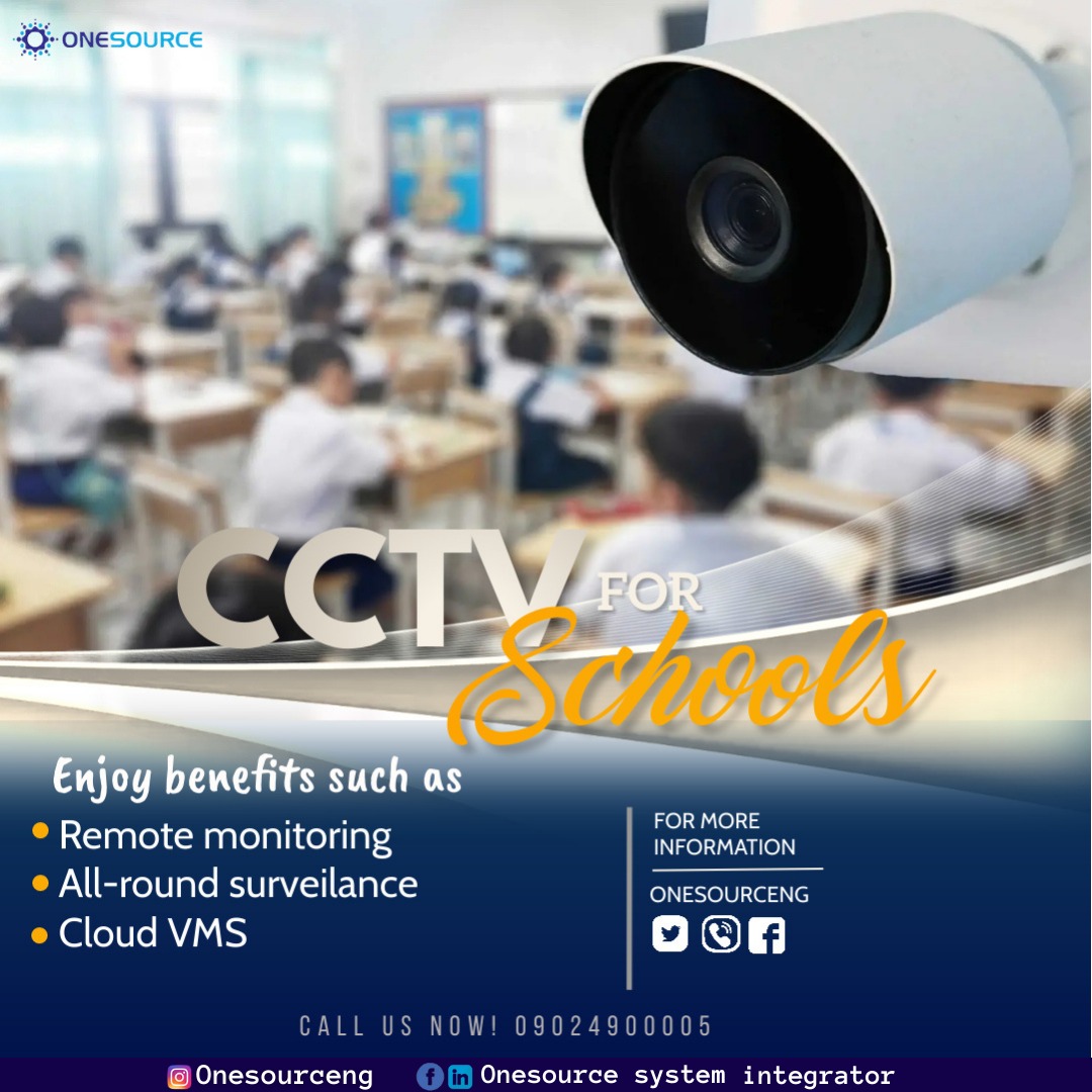 onesourceng's tweet photo. With the recent happenings in schools in Nigeria, you do not need to be told of how important it has become to have CCTV systems installed in school facilities. https://t.co/I3BXIWCvwh