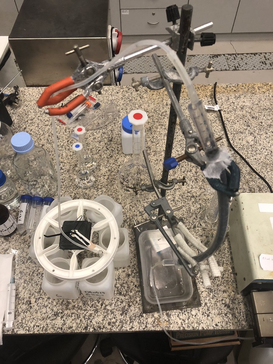 PestMan_NUIG's tweet photo. Our homemade auto sampler in action! This set-up is capable of measuring #pesticide adsorption realistically and within a very short period of time. See https://t.co/fRwO6U9ke4 for further info on method. @EPAResearchNews https://t.co/85szoopJUT