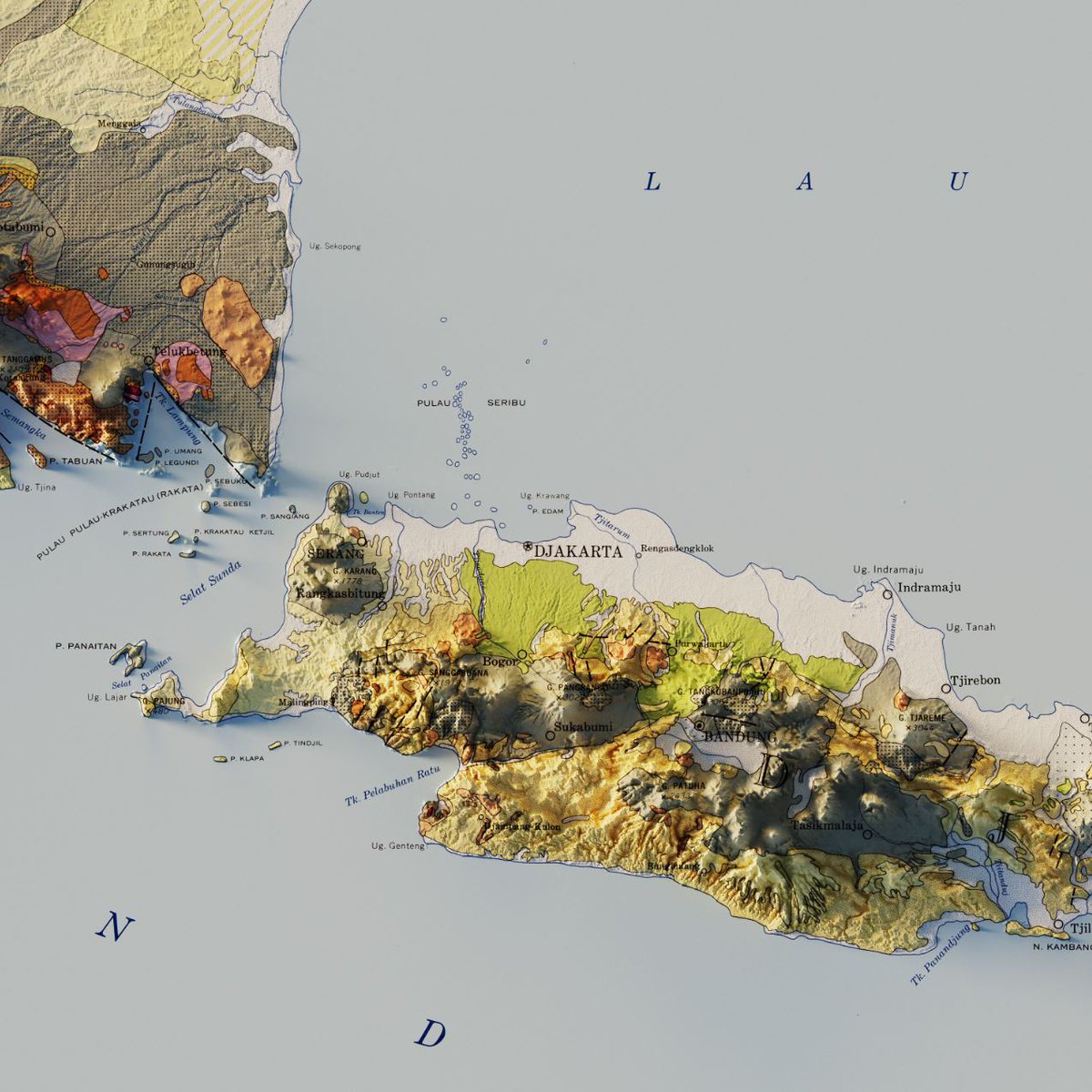 geo_spatialist's tweet photo. A few detail shots of Peta Geologi Indonesia. https://t.co/LEkSnc52LX