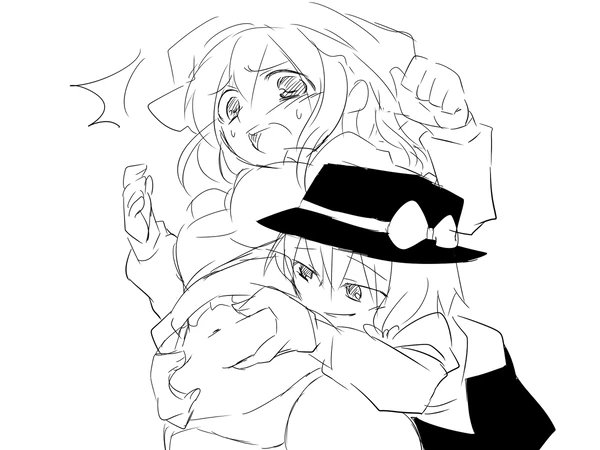 #女の子二人のイラストを貼る見た人もやる 