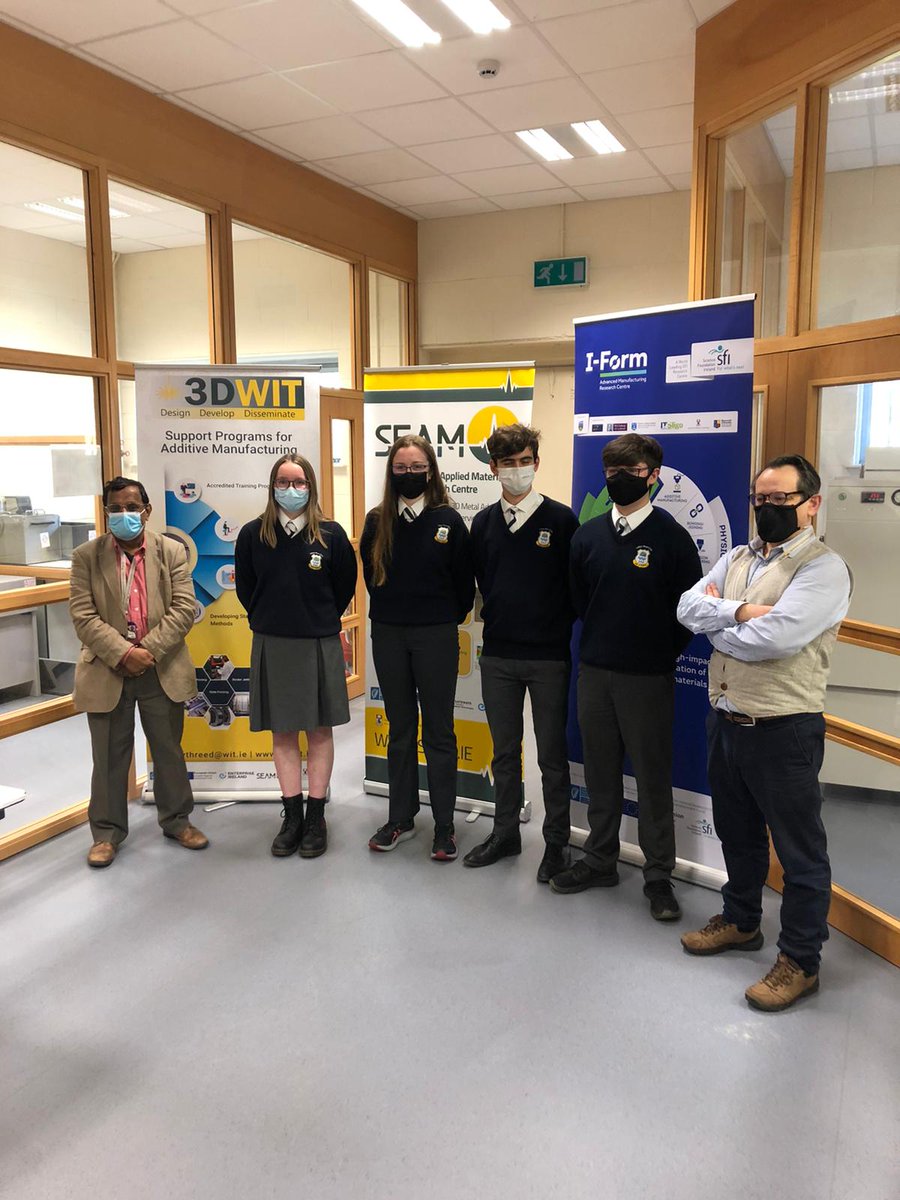 Today it is the turn of Coláiste Mhuire Co-Ed school from Thurles visiting @SEAM_WIT <a href="/EngTechWIT/">Eng Tech SETU Waterford</a> in connection with F1 Schools project.  It is a great pleasure to support them in their car development project and we wish them well <a href="/3D_WIT/">3DWIT</a> <a href="/I_Form_Centre/">I-Form</a>