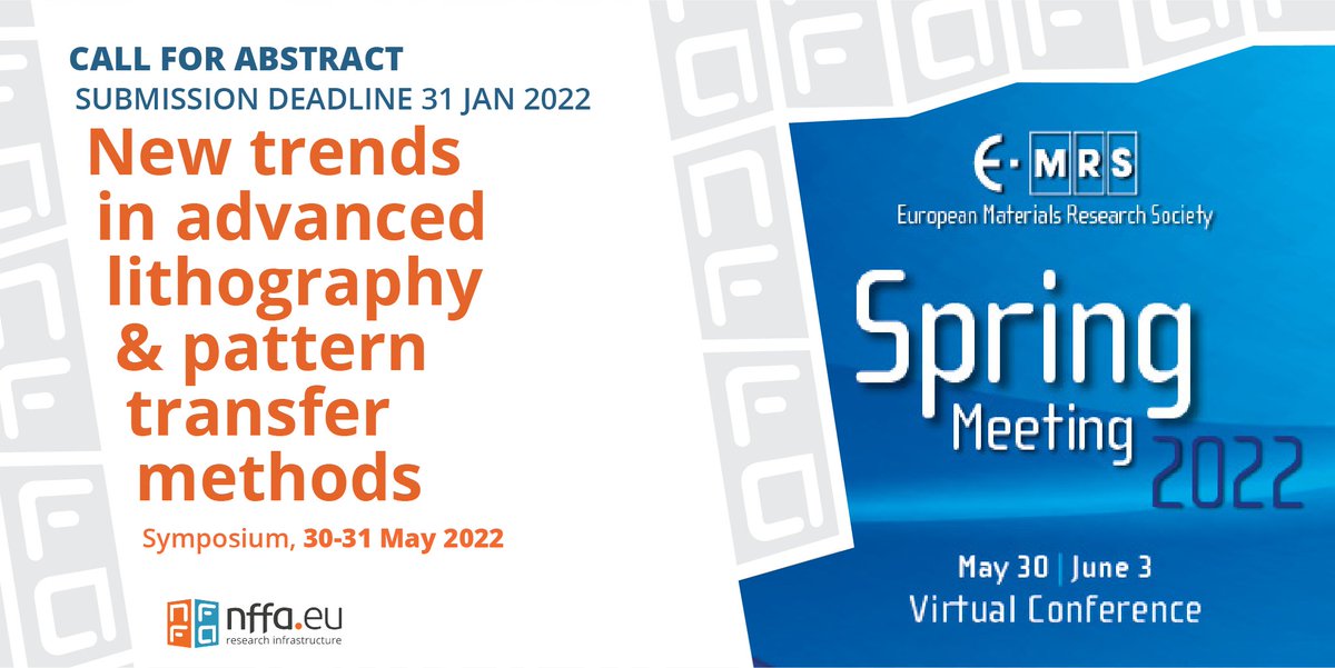 Still 5 days to go for the JAN. 31 ABSTRACT DEADLINE. Don’t miss this chance and submit here bit.ly/3fWP97h
Excited to share with you further details about our symposium during this year’s E-MRS Spring Meeting at bit.ly/3G4NO9f