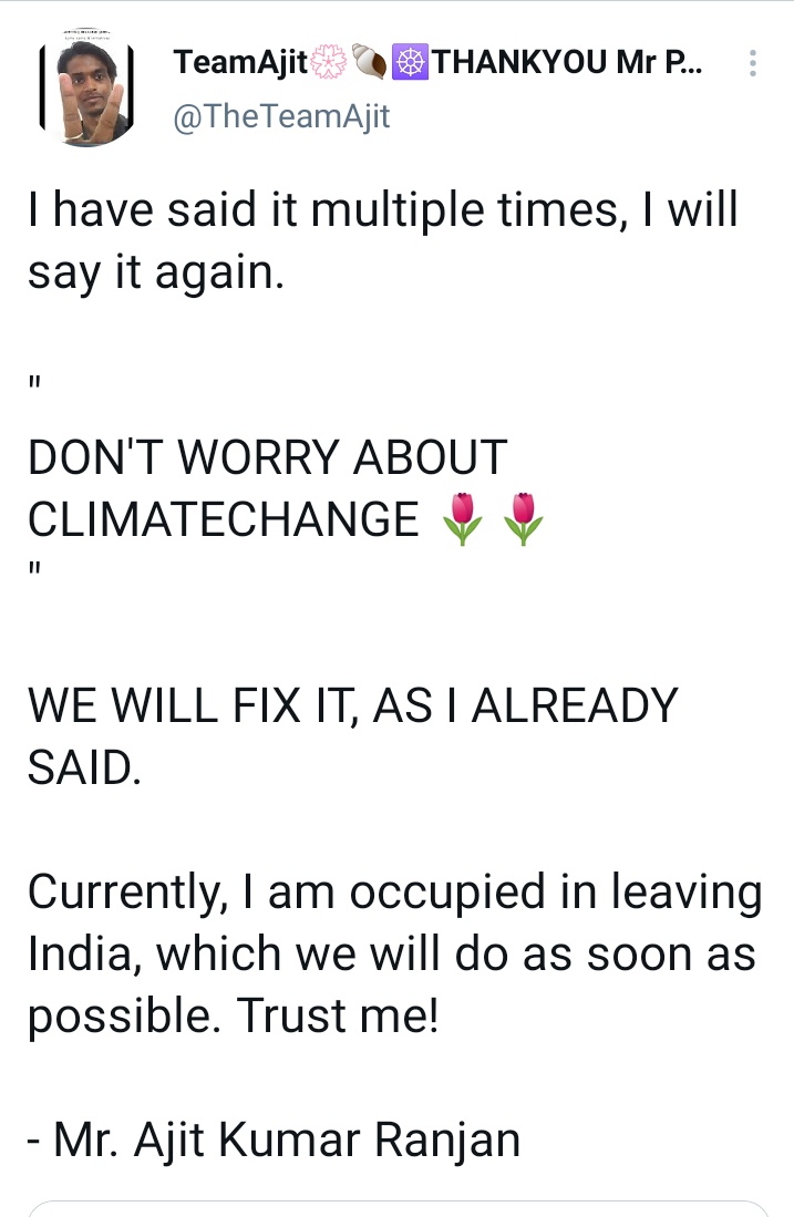 TheTeamAjit's tweet photo. @Australia is also included like the OPEC Nations.... PM @ScottMorrisonMP .....
Beloved Australians can burn fossil fuels/coal of any kind...

We will take care of #ClimateChange ....

No Need to say it explicitly, it's default thing...

Hope it's crystal clear now..
@CCIsForReal https://t.co/lluCC0HaBV