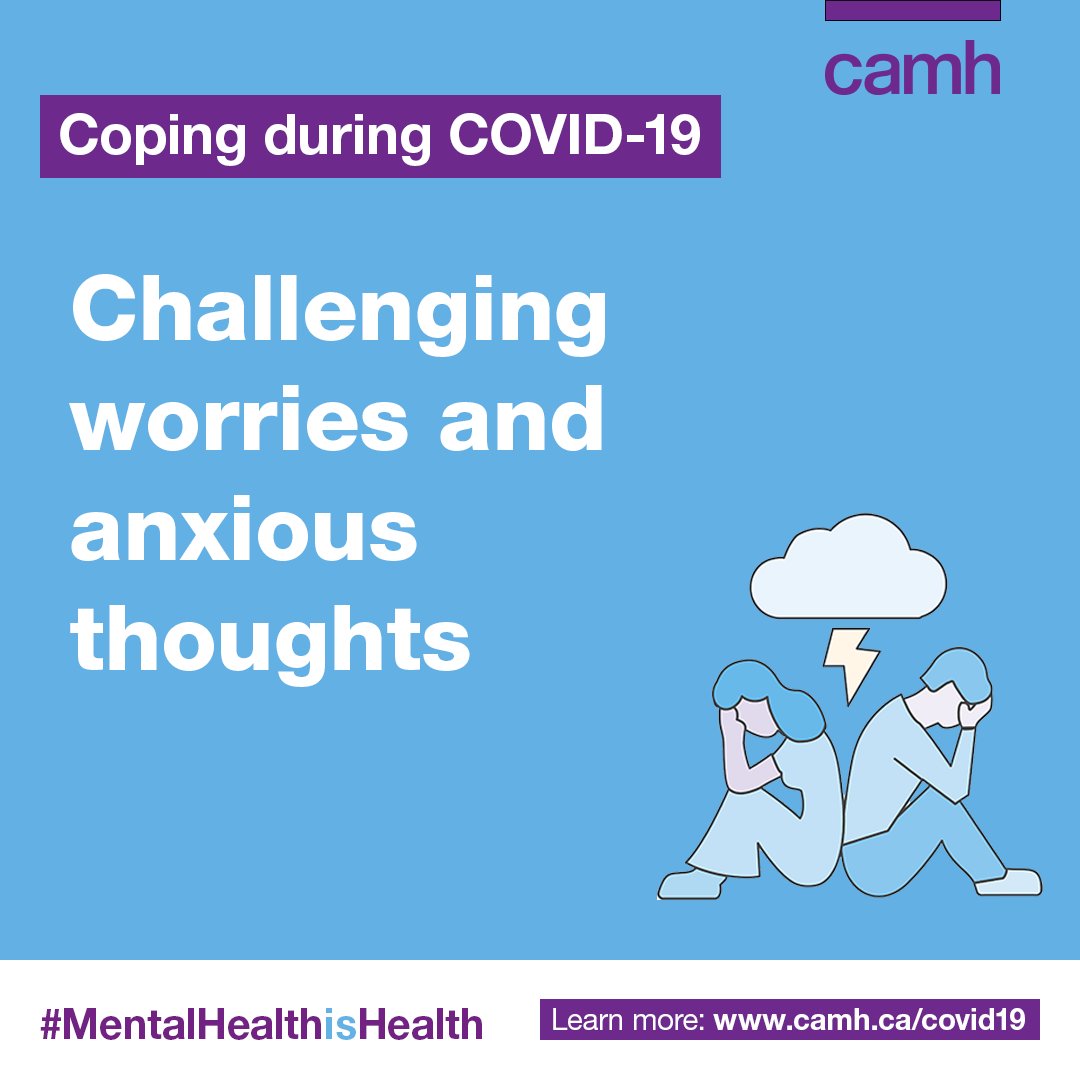 CAMHnews's tweet photo. The pandemic has impacted people’s health &amp; #mentalhealth in big ways, and we’re here to help. Here are some tips for those dealing with anxious thoughts
🧵 1/3 #BellLetsTalk https://t.co/DGDpZ8F92Z