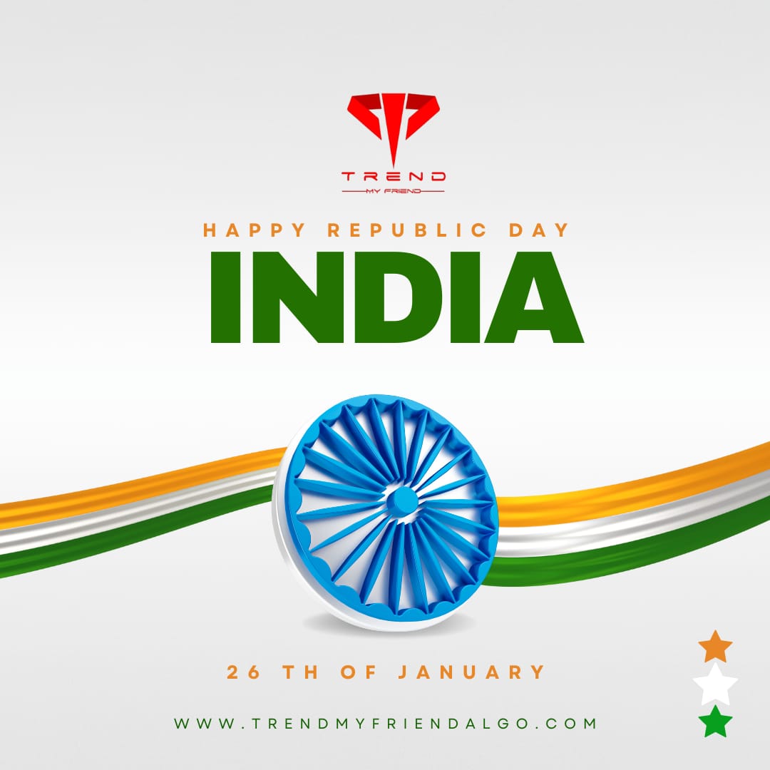 trendmyfriend_e's tweet photo. Let us come together to remember the sacrifices of those who lost their lives for the independence of our country. Happy Republic Day to you and your family! ❤🙏
#TrendMyFriend #TrendMyFriendEducation #AlgoBeacon #TrendMyFriendAlgo #HappyRepublicDay https://t.co/AGHP4kfTxk