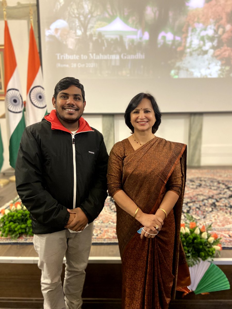 ashutoshnayak61's tweet photo. On the Occasion of 73rd Republic Day , I met the Ambassador of India in Italy Dr. Neena Malhotra and got to know so many bilateral things India is doing here  in Italy.
Really she is a visionary , dynamic and down to earth lady.
Happy Republic Day to all🇮🇳
#indiainitaly https://t.co/rFY9FrGMzN