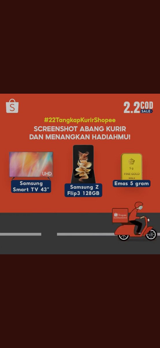 Sholikhin1011's tweet photo. @ShopeeID #22TangkapKurirShopee Bismillah #ShopeeKasihEmas5G https://t.co/ldXGzFtiEg