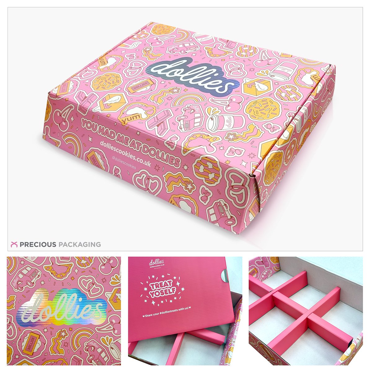 paperbagsuk's tweet image. This month we have been looking back at 2021 

We let our imagination and a sense of fun take hold when we designed mailing boxes for Dollies Cookies. 

Made from corrugated card
Printed inserts 
Holographic foil.
⁣
#PP2021Lookback #MailingBox #PrintedBox #PackageDesign