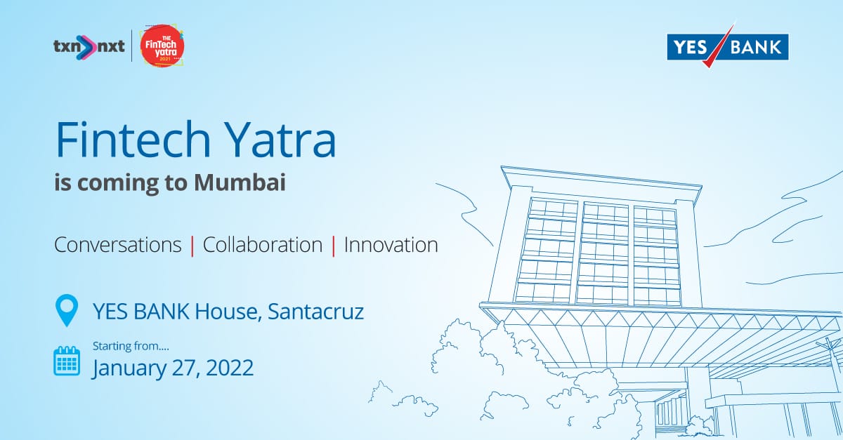 YESBANK's tweet photo. We look forward to hosting Fintech Yatra’s Mumbai chapter at our office.
If you are an early stage fintech startup looking to innovate through collaboration, join us for a conversation from January 27 till February 3, 2022. Apply here: https://t.co/SIwVi2m3Bu https://t.co/gx1o9hbgVz