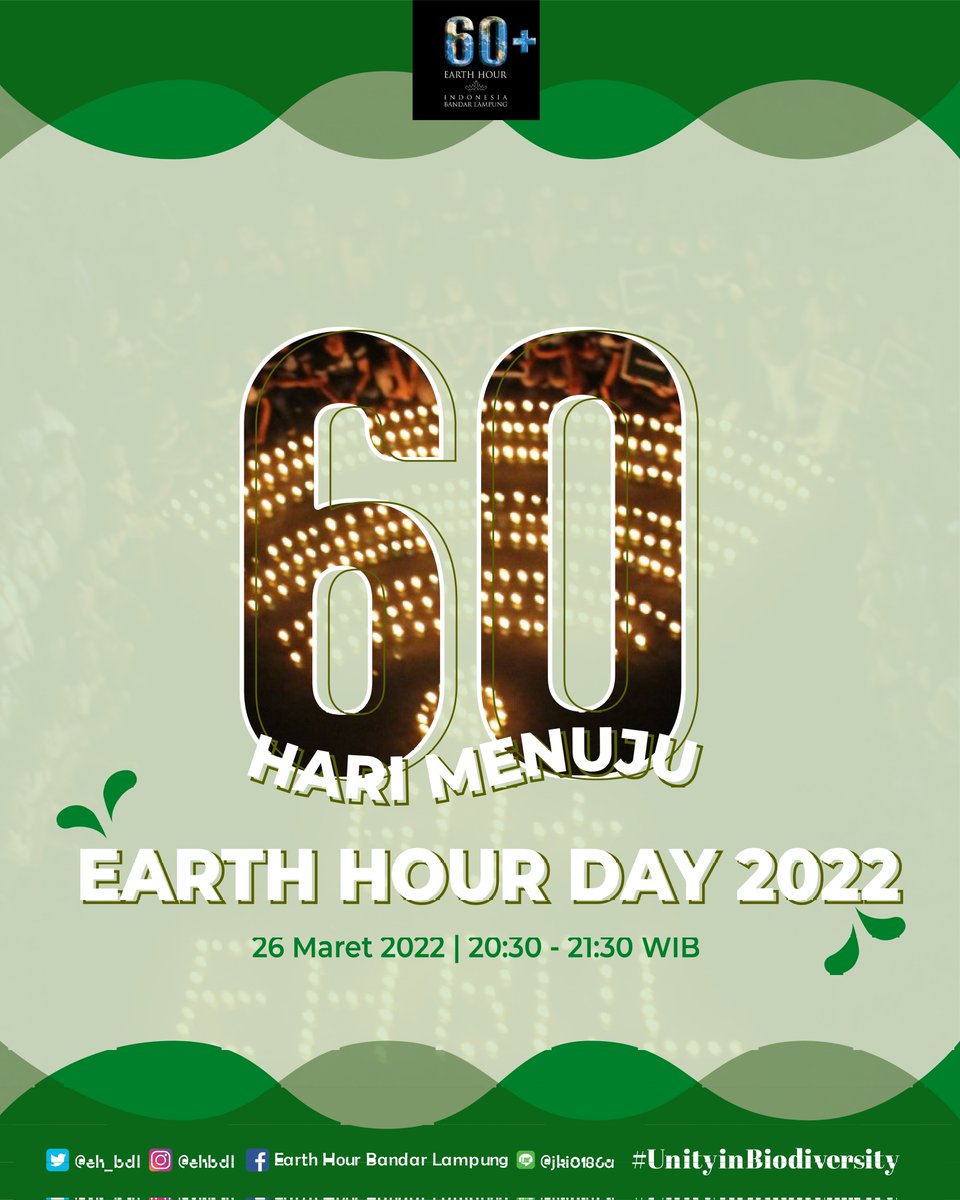EH_Bdl's tweet photo. Tabik pun!
Hai sobatEH!

60 hari lagi menuju Earth Hour Day 2022 nih!

Ayo bergabung bersama jutaan orang di seluruh dunia dengan cara matikan alat elektronik yang tak terpakai selama 60+ menit untuk tunjukkan kepedulianmu bagi masa depan alam yang lebih baik. https://t.co/InDbFCghIT
