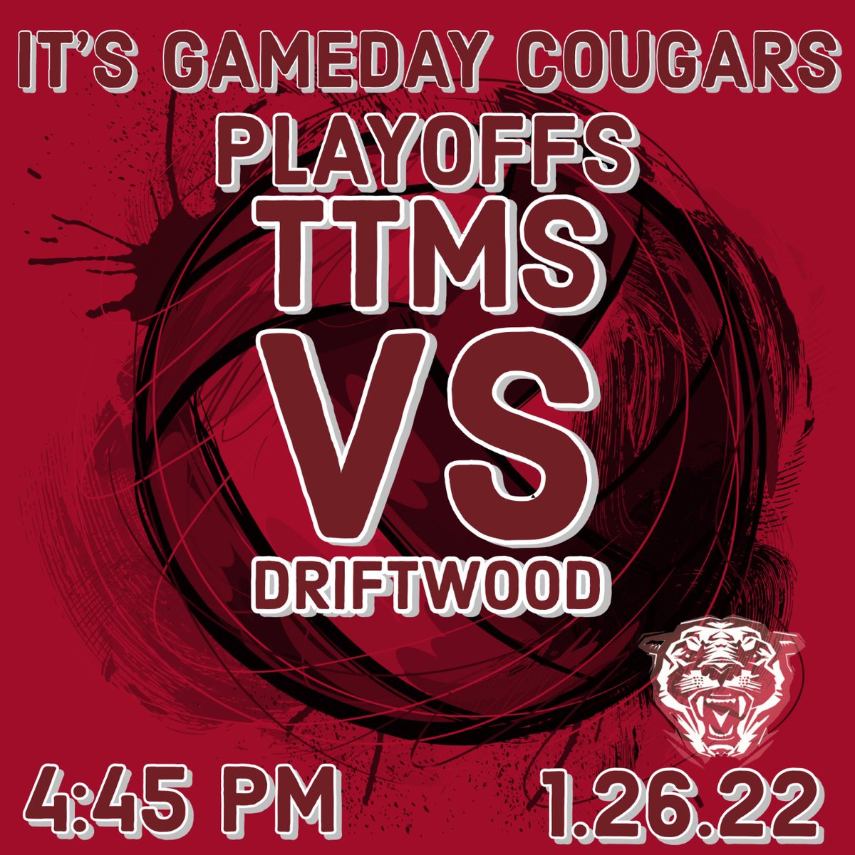 cougars33326's tweet photo. The journey continues, TTMS Girls Volleyball on quest for yet another championship as they take on Driftwood today at home. Action starts @ 4:45        
 #4peat          
# dynasty
#stopusifyoucan https://t.co/cZ8BtOqxR5