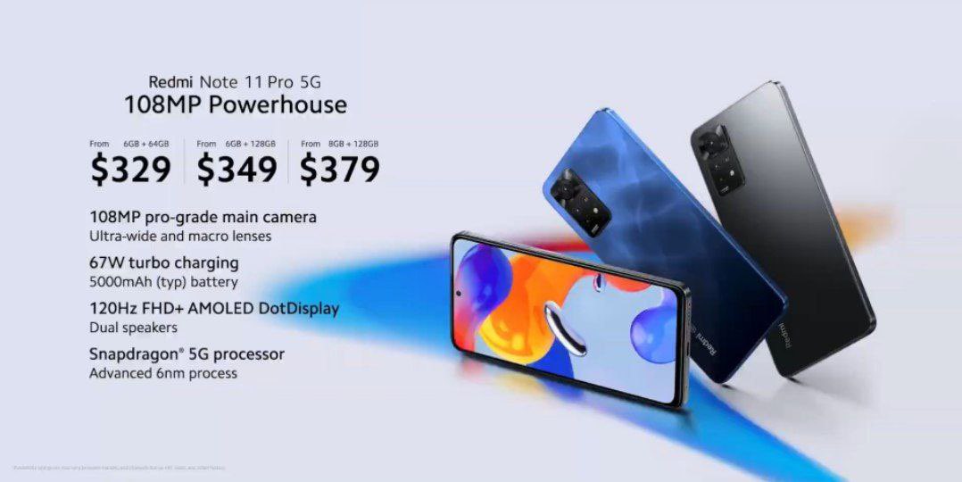 TechFactsRafee's tweet photo. #Redminote11Pro  &amp; #Redminote11Pro 5G launched globally..
#RedmiNote11Series 

4G: #G96
5G: #SD695 5G https://t.co/esimyFhJ7T