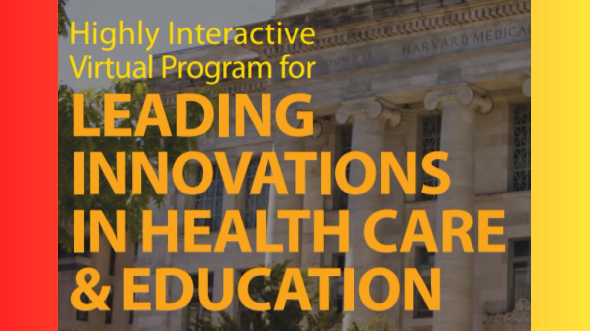 Ready to embrace your inner #MedEd &amp; #HPE leader?

Join faculty including <a href="/smgreenberger/">Sarah Greenberger</a> <a href="/thorsley_handle/">Tanya Horsley</a> <a href="/ZohrayTalib/">Zohray Talib, MD</a> <a href="/barrydornfeld/">Barry Dornfeld</a> <a href="/robert_huckman/">Robert Huckman</a> <a href="/Dr_E_Schlegel/">Elisabeth FM Schlegel MSc, PhD, MBA, MS (HPPL)</a> &amp; more for our "Leading Innovations in #Healthcare &amp; #Education" course!

#MedTwitter 

bit.ly/34q9zAK