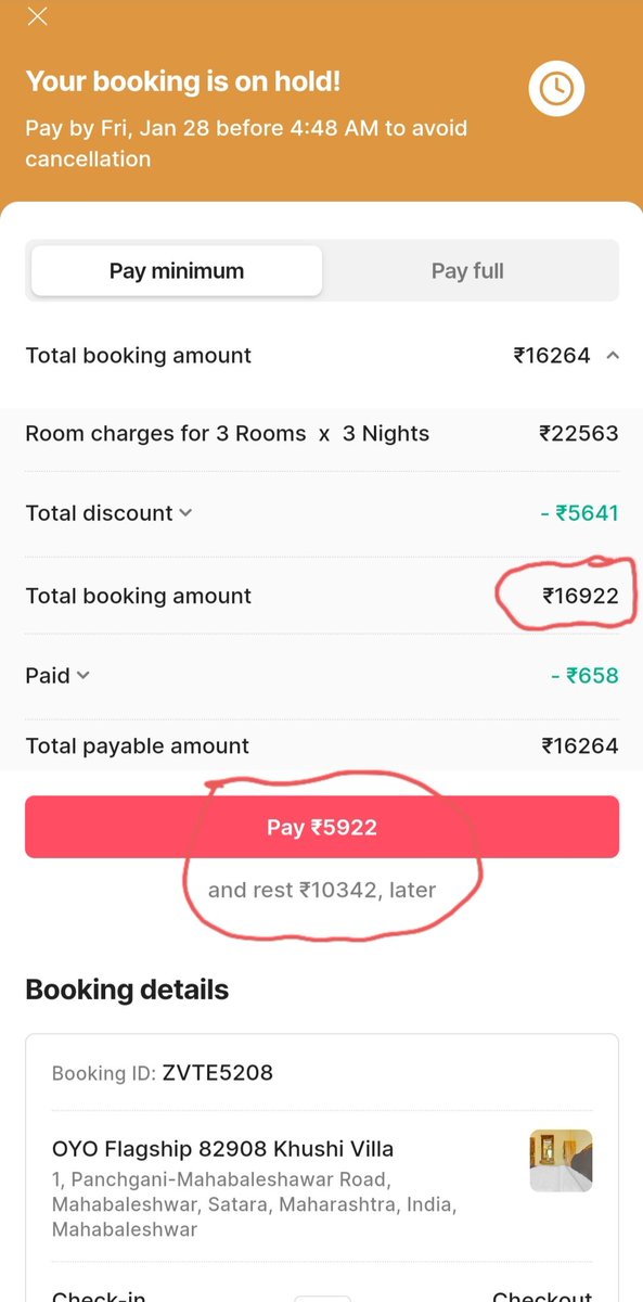 pal04_ds's tweet photo. @oyorooms @riteshagar STOP CHEATING YOUR USERS!!!
Before booking show your actual price. Instead of 16922/- I was shown 10734/- before booking (ref pic) #oyorooms #cheating #fraud https://t.co/4wt8HBNgkM