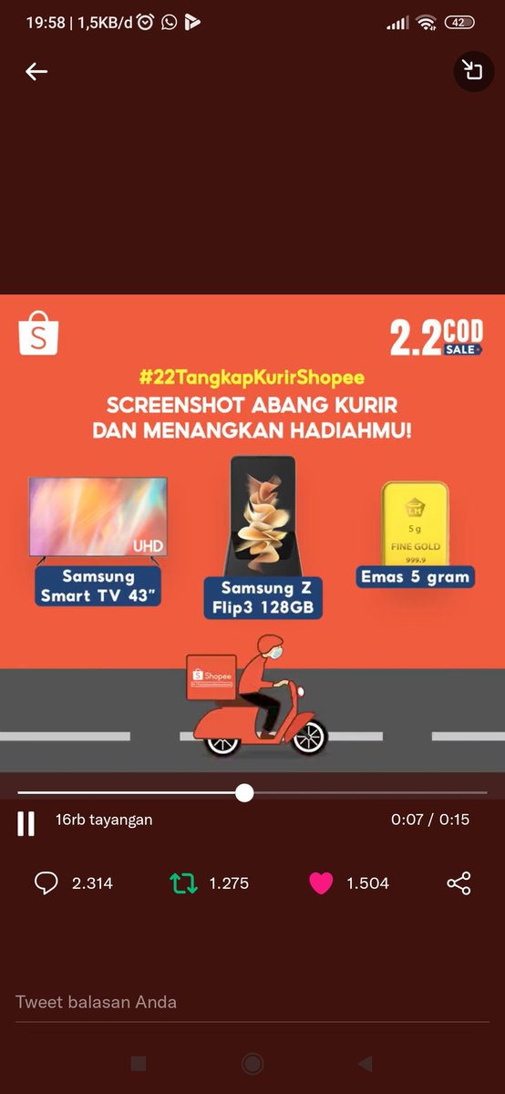 Pengen hape baru sumpah #22TangkapKurirShopee